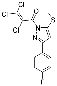 2,3,3-Trichloro-1-[3-(4-fluorophenyl)-5-(methylthio)-1H-pyrazol-1-yl]prop-2-en-1-one 结构式