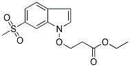 3-[[6-(METHYLSULPHONYL)INDOL-1-YL]OXY]PROPANOIC ACID, ETHYL ESTER 结构式