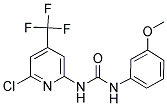 N-[6-CHLORO-4-(TRIFLUOROMETHYL)-2-PYRIDYL]-N'-(3-METHOXYPHENYL)UREA 结构式