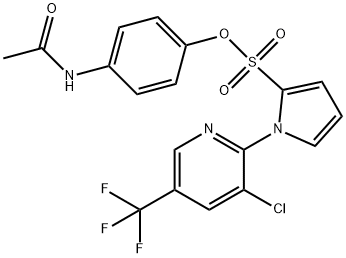 4-(ACETYLAMINO)PHENYL 1-[3-CHLORO-5-(TRIFLUOROMETHYL)-2-PYRIDINYL]-1H-PYRROLE-2-SULFONATE 结构式