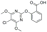 2-[(5-CHLORO-4,6-DIMETHOXYPYRIMIDIN-2-YL)OXY]BENZOIC ACID 结构式