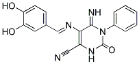 5-(1-AZA-2-(3,4-DIHYDROXYPHENYL)VINYL)-4-IMINO-2-OXO-3-PHENYL-1H-1,3-DIAZINE-6-CARBONITRILE 结构式