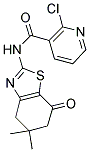 N-(5,5-DIMETHYL-7-OXO(4,5,6-TRIHYDROBENZOTHIAZOL-2-YL))(2-CHLORO(3-PYRIDYL))FORMAMIDE 结构式
