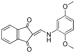 2-(((2,5-DIMETHOXYPHENYL)AMINO)METHYLENE)INDANE-1,3-DIONE 结构式