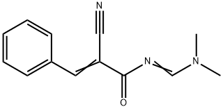 2-CYANO-N-[(DIMETHYLAMINO)METHYLENE]-3-PHENYLACRYLAMIDE 结构式