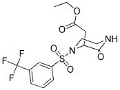 ETHYL 2-(3-OXO-1-([3-(TRIFLUOROMETHYL)PHENYL]SULFONYL)-2-PIPERAZINYL)ACETATE 结构式