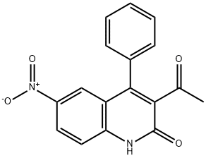 3-ACETYL-6-NITRO-4-PHENYLQUINOLIN-2(1H)-ONE 结构式