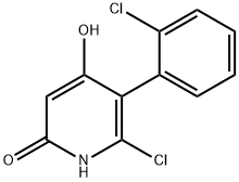 6-CHLORO-5-(2-CHLOROPHENYL)-2,4-PYRIDINEDIOL 结构式