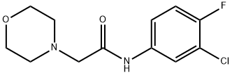 N-(3-CHLORO-4-FLUOROPHENYL)-2-MORPHOLINOACETAMIDE 结构式