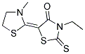 3-ETHYL-5-(2-(3-METHYL-2-THIAZOLIDINYLIDENE) RHODANINE 结构式