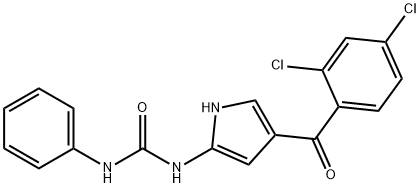 N-[4-(2,4-DICHLOROBENZOYL)-1H-PYRROL-2-YL]-N'-PHENYLUREA 结构式