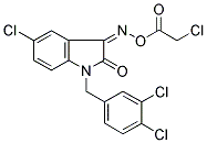 5-CHLORO-3-([(2-CHLOROACETYL)OXY]IMINO)-1-(3,4-DICHLOROBENZYL)-1,3-DIHYDRO-2H-INDOL-2-ONE 结构式