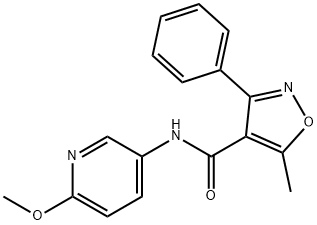 N-(6-METHOXY(3-PYRIDYL))(5-METHYL-3-PHENYLISOXAZOL-4-YL)FORMAMIDE 结构式