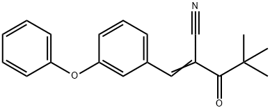 2-(2,2-DIMETHYLPROPANOYL)-3-(3-PHENOXYPHENYL)PROP-2-ENENITRILE 结构式