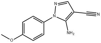 5-氨基-1-(4-甲氧基苯基)-1H-吡唑-4-甲腈 结构式
