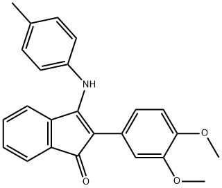 2-(3,4-DIMETHOXYPHENYL)-3-((4-METHYLPHENYL)AMINO)INDEN-1-ONE 结构式