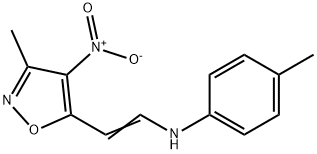 4-METHYL-N-[2-(3-METHYL-4-NITRO-5-ISOXAZOLYL)VINYL]ANILINE 结构式