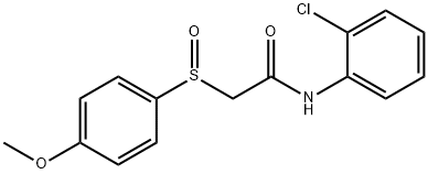 N-(2-CHLOROPHENYL)-2-[(4-METHOXYPHENYL)SULFINYL]ACETAMIDE 结构式