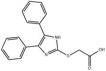 (4,5-DIPHENYL-1H-IMIDAZOL-2-YLSULFANYL)-ACETIC ACID 结构式