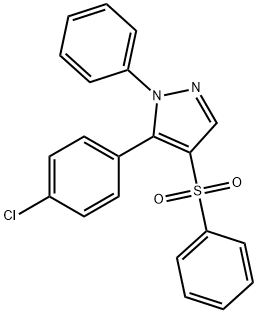 5-(4-CHLOROPHENYL)-1-PHENYL-1H-PYRAZOL-4-YL PHENYL SULFONE 结构式