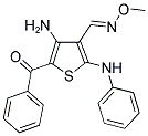 4-AMINO-2-ANILINO-5-BENZOYL-3-THIOPHENECARBALDEHYDE O-METHYLOXIME 结构式
