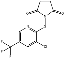 1-([3-CHLORO-5-(TRIFLUOROMETHYL)-2-PYRIDINYL]SULFANYL)DIHYDRO-1H-PYRROLE-2,5-DIONE 结构式