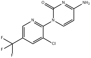 4-Amino-1-[3-chloro-5-(trifluoromethyl)-2-pyridinyl]-2(1H)-pyrimidinone 结构式