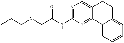 N-(5,6-DIHYDROBENZO[H]QUINAZOLIN-2-YL)-2-(PROPYLSULFANYL)ACETAMIDE 结构式