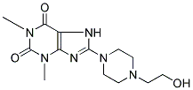 8-[4-(2-Hydroxyethyl)piperazin-1-yl]-1,3-dimethyl-3,7-dihydro-1H-purine-2,6-dione 结构式