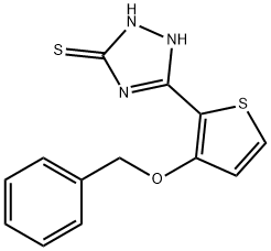 5-[3-(Benzyloxy)-2-thienyl]-4H-1,2,4-triazol-3-ylhydrosulfide 结构式