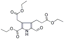 ETHYL 3-(2-ETHOXY-2-OXOETHYL)-4-(3-ETHOXY-3-OXOPROPYL)-5-FORMYL-1H-PYRROLE-2-CARBOXYLATE 结构式