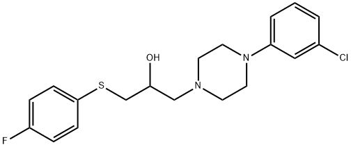 1-[4-(3-CHLOROPHENYL)PIPERAZINO]-3-[(4-FLUOROPHENYL)SULFANYL]-2-PROPANOL 结构式