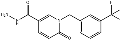 6-OXO-1-[3-(TRIFLUOROMETHYL)BENZYL]-1,6-DIHYDRO-3-PYRIDINECARBOHYDRAZIDE 结构式