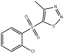 2-CHLOROPHENYL 4-METHYL-1,2,3-THIADIAZOL-5-YL SULFONE 结构式