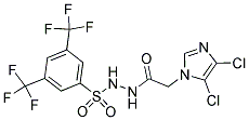 N'1-[2-(4,5-DICHLORO-1H-IMIDAZOL-1-YL)ACETYL]-3,5-DI(TRIFLUOROMETHYL)BENZENE-1-SULFONOHYDRAZIDE 结构式