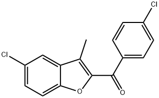 (5-CHLORO-3-METHYL-1-BENZOFURAN-2-YL)(4-CHLOROPHENYL)METHANONE 结构式