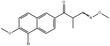 3-(5-Bromo-6-methoxy-2-naphthyl)-2-methyl-3-oxopropanal O-methyloxime 结构式