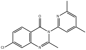 7-Chloro-3-(4,6-dimethyl-2-pyridinyl)-2-methyl-4(3H)-quinazolinone 结构式