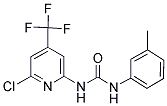 N-[6-CHLORO-4-(TRIFLUOROMETHYL)-2-PYRIDYL]-N'-(3-METHYLPHENYL)UREA 结构式