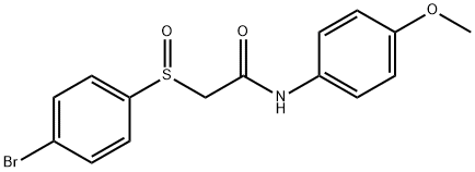 2-[(4-Bromophenyl)sulfinyl]-N-(4-methoxyphenyl)acetamide 结构式
