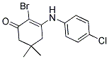 2-BROMO-3-((4-CHLOROPHENYL)AMINO)-5,5-DIMETHYLCYCLOHEX-2-EN-1-ONE 结构式