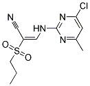 3-[(4-CHLORO-6-METHYLPYRIMIDIN-2-YL)AMINO]-2-(PROPYLSULFONYL)ACRYLONITRILE 结构式