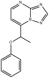 7-(1-Phenoxyethyl)[1,2,4]triazolo[1,5-a]pyrimidine 结构式