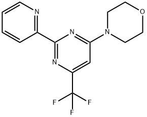 4-[2-(2-PYRIDINYL)-6-(TRIFLUOROMETHYL)-4-PYRIMIDINYL]MORPHOLINE 结构式