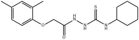 1-(2-(2,4-DIMETHYLPHENOXY)ACETYL)-4-CYCLOHEXYLTHIOSEMICARBAZIDE 结构式