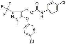 [5-(4-CHLOROPHENOXY)-1-METHYL-3-(TRIFLUOROMETHYL)-1H-PYRAZOL-4-YL]METHYL N-(4-CHLOROPHENYL)CARBAMATE 结构式