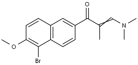 1-(5-Bromo-6-methoxy-2-naphthyl)-3-(dimethylamino)-2-methyl-2-propen-1-one 结构式
