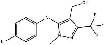 5-(4-BROMOPHENYLTHIO)-4-(HYDROXYMETHYL)-1-METHYL-3-(TRIFLUOROMETHYL)-1H-PYRAZOLE 结构式