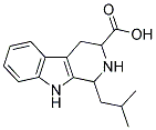 1-ISOBUTYL-2,3,4,9-TETRAHYDRO-1H-BETA-CARBOLINE-3-CARBOXYLIC ACID 结构式