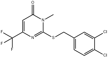 2-((3,4-二氯苄基)硫代)-3-甲基-6-(三氟甲基)嘧啶-4(3H)-酮 结构式